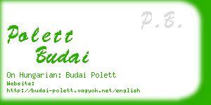 polett budai business card